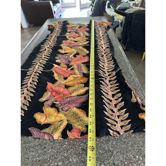 VTG‎ Hawaiian Reserve Collection Black Pink Tropical Floral L Sheath Maxi Dress - Picture 9 of 10